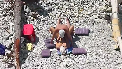 . Hubby fucked his wife and cum it at public beach