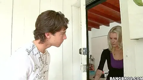 Mature Brandi Edwards seduces her Step son's best friend and enjoys his massive cock