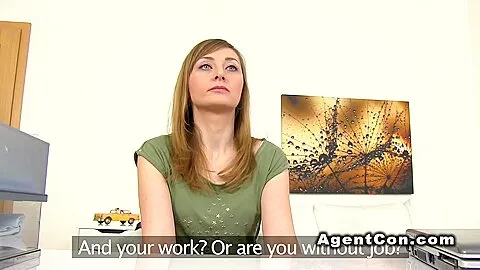 Czech amateur brunette banged in casting