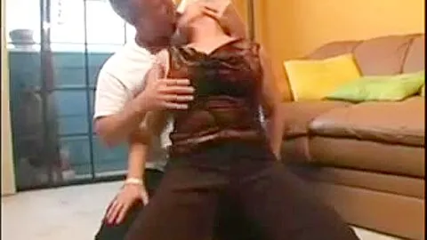 Mom with flabby saggy tits and guy