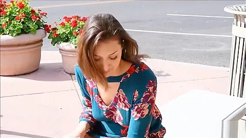 Street upskirt and tease