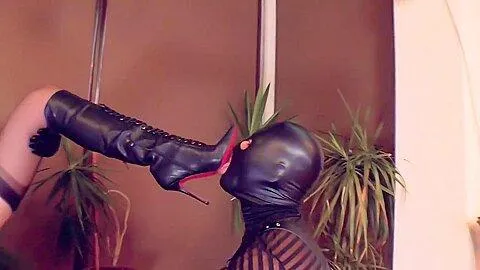 Hot mistress with her slave