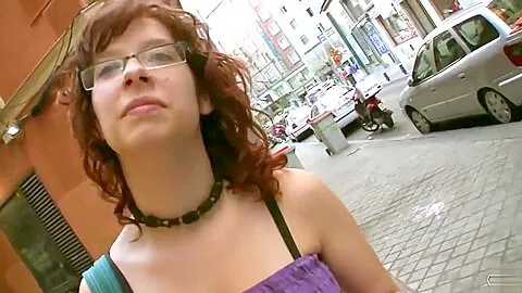 Puta Locura Busty Redhead teen 18+ Nerd Picked up and Fucked