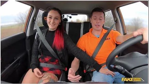 Lavishly Tattooed Bimbo Pleasuring Nick In His Car