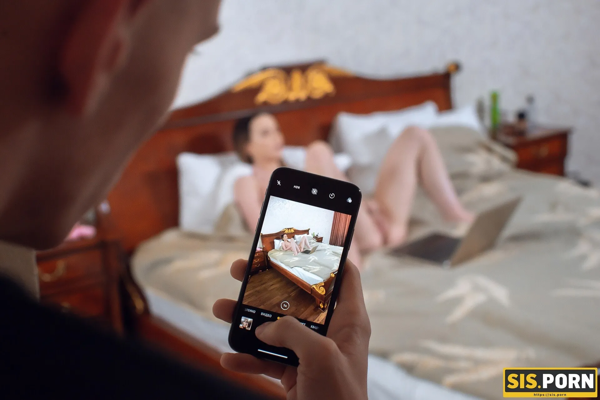 SIS.PORN. Girl is caught for masturbation by stepbrother in the bedroom