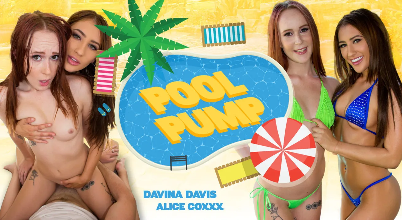 Alice Coxxx Davina Davis in Pool Pump - WankzVR