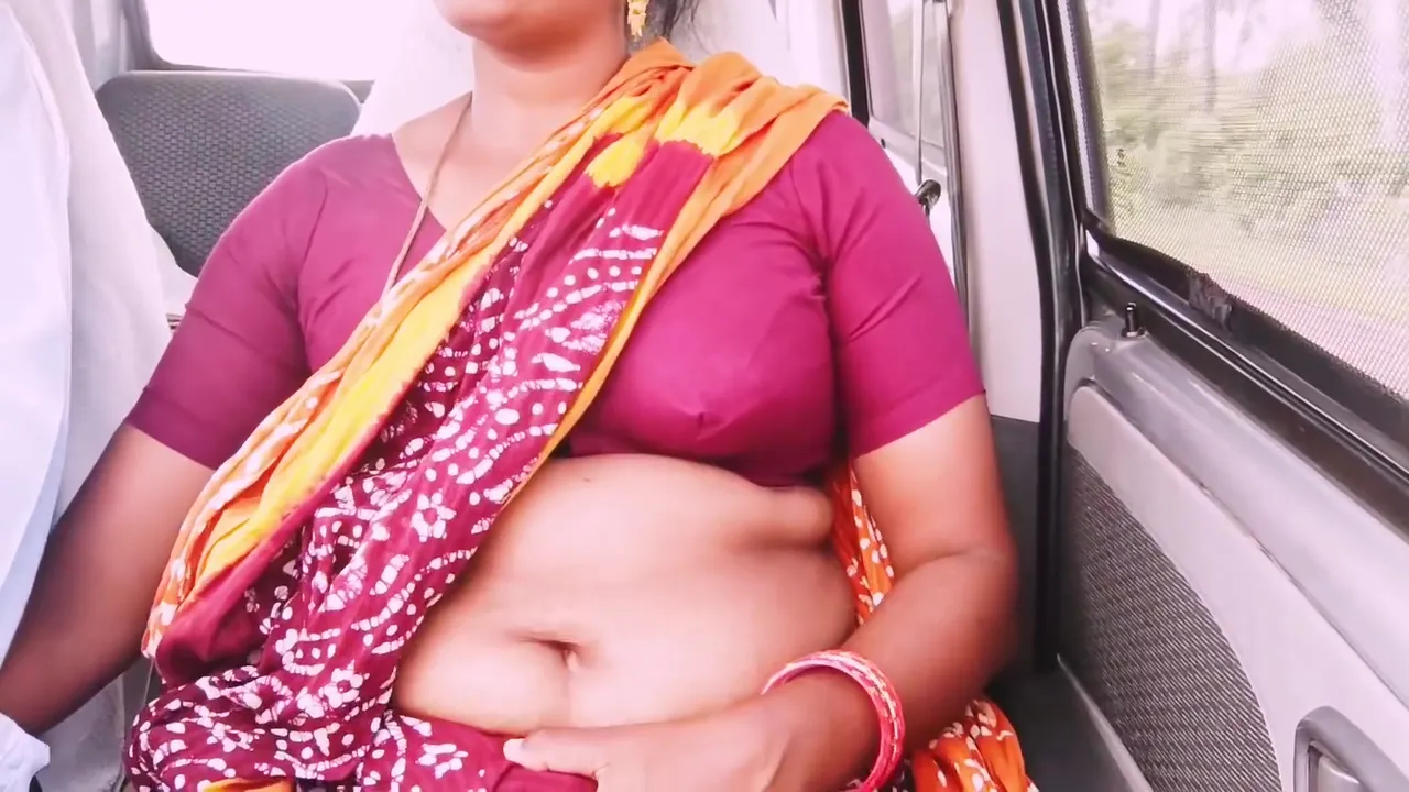 Desi Stepmom And Stepson Car Sex For Long Drive. Telugu Dirty Talks