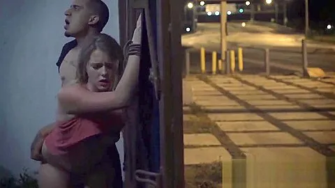 Blonde teen 18+ slut Lilly Sapphire getting slammed hard in dark street alley