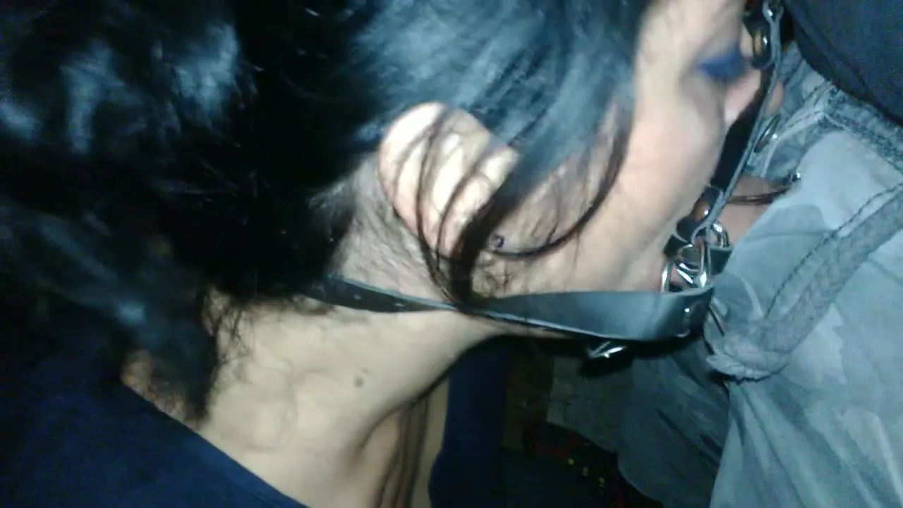 Princess With Beautiful Eyes With Open Mouth Spider Gag Take My Cum In Public - Esposa Exibicionista