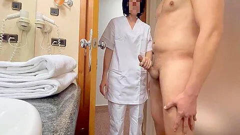 I Surprise The Hotel Cleaning Girl Who Comes To Clean The Toilet And Helps Me Finish Cumming 5 Min