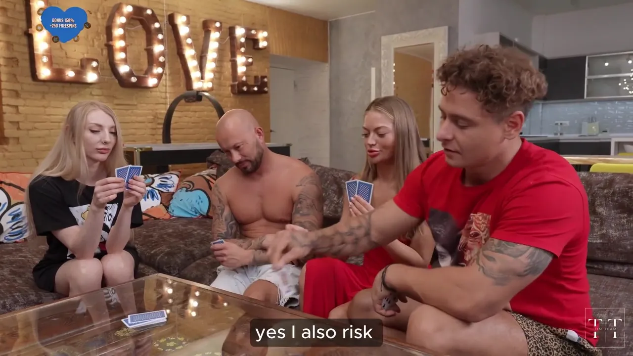 Sucks Hard Cock And Takes It In Her Pussy After The Game Of Cards