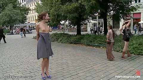 Gagged Bound Babe Humiliated In Public - Tommy Pistol