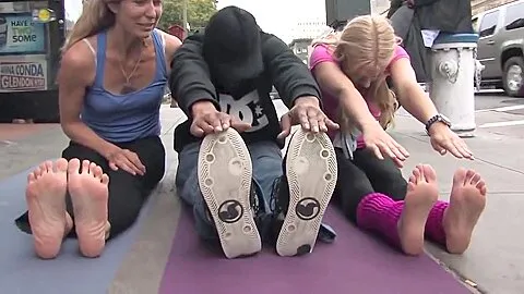 Sexy Milfs Street Yoga Feet