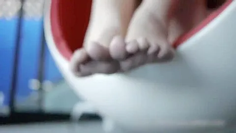 Feet sniffing, fucks her and cumshot on soles