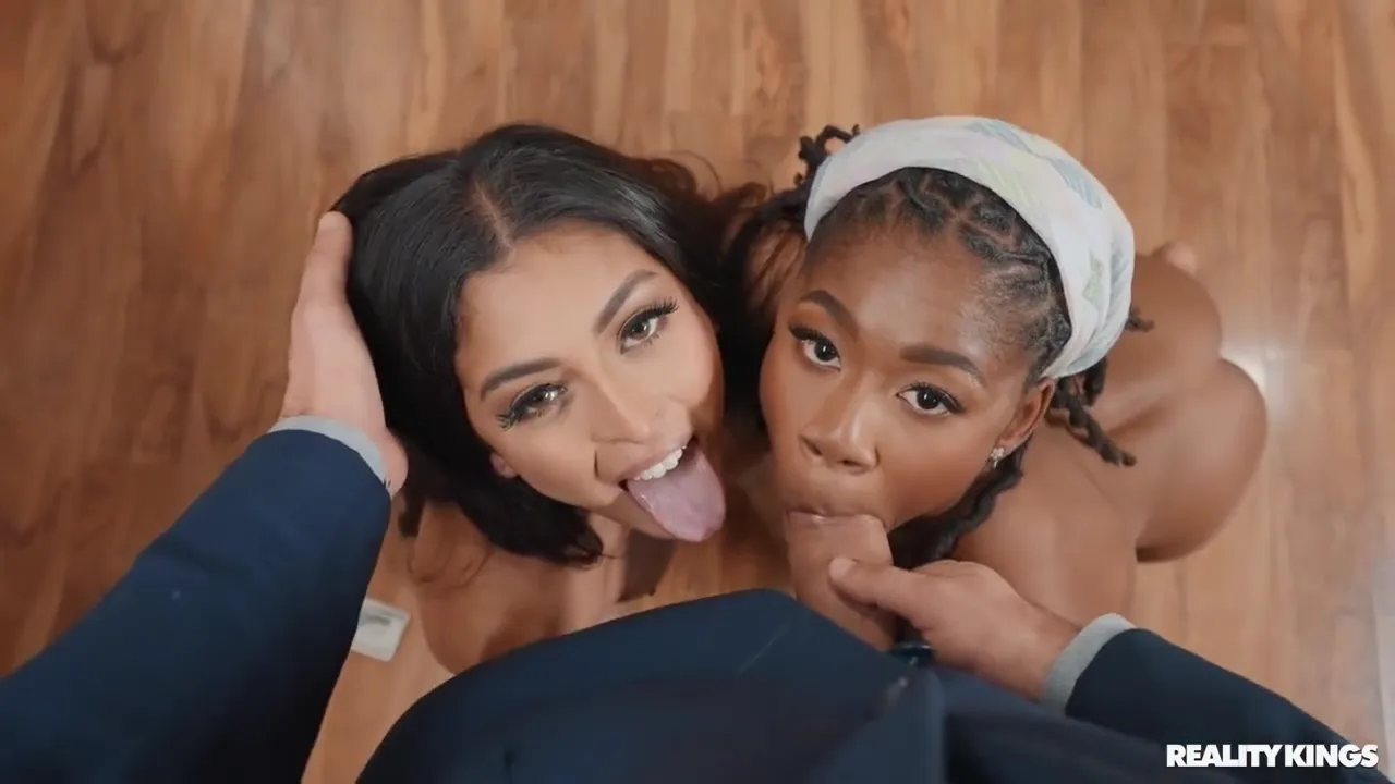 Two Flirtatious Thieves Caught By The Rich Thick-dicker