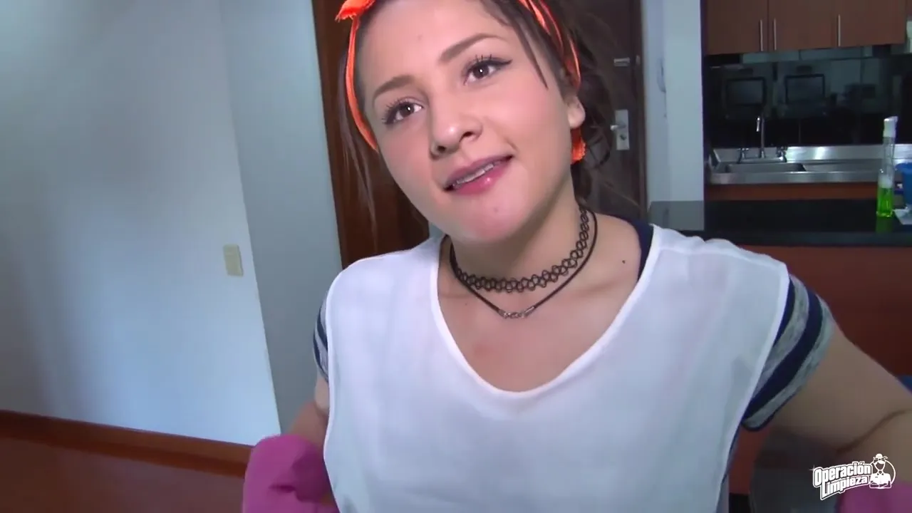 Latina Cleaning Lady Valeria Cardozo Rides Cock Hard