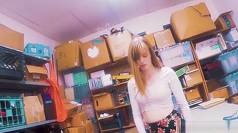 Cute teen 18+ thief suspected and fucked by a security guy