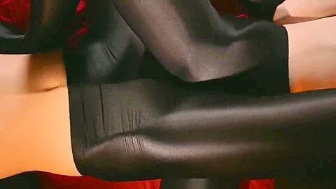 Strapless Dildo - Sex in Silky Tights