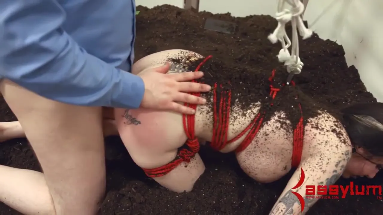Dirt Covered Sub Chick Is Rammed Up Her Tight Ass