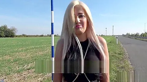 Public Agent Sweet shaven Romanian pussy gets creampied afte