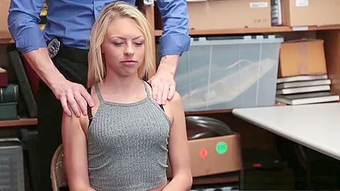 Cop Step dad catches his Step daughter's BFF stealing and punishes her with a cock