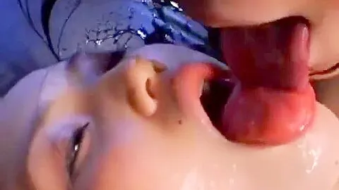 Tall lesbian and the submissive gir