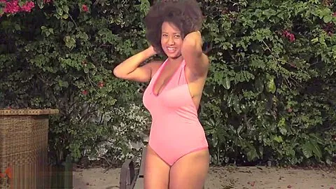 hot ebony stripping yoga gym clothes