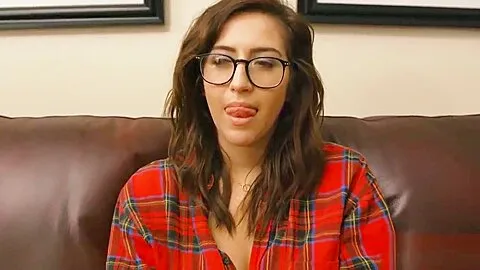 Nerdy Big Boob YouTuber Beauty April O'Neil And James Deen