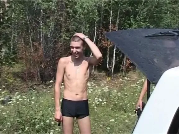 Cute college beauties giving great head at the picnic