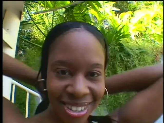 Innocent Black Babe Gets Spit Roasted