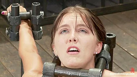 Alicia Stone Brutally bound, foot caned and made to cum over and over!