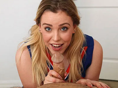 Cheerleader Milks His Cock