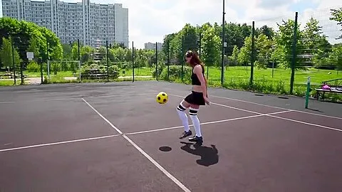 Jeny Smith playing some football