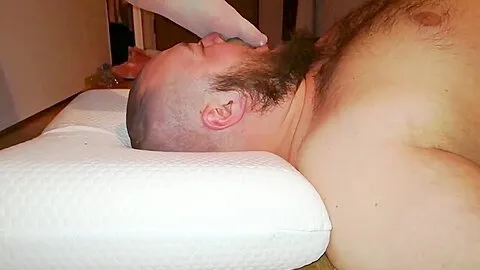 Face,Fingers,Cock trampling in white nylons