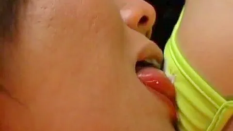 Slim Japanese lesbian babes