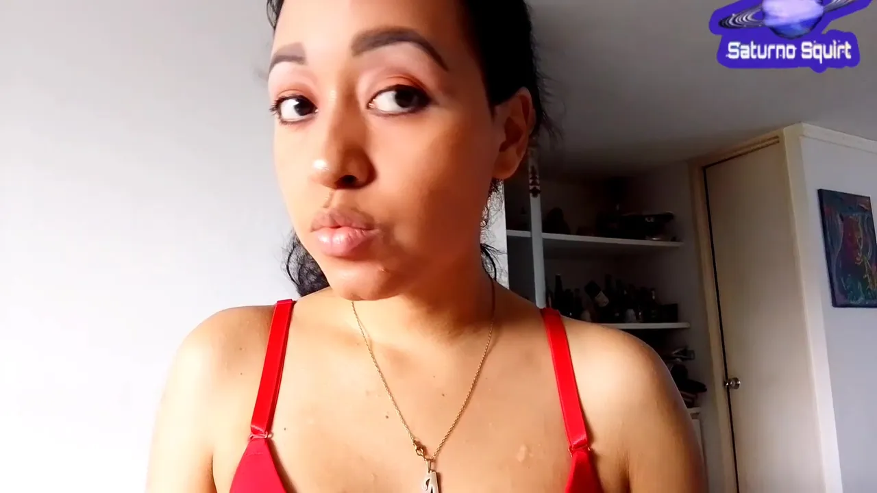Sexy Latina Girl Finishes Putting On Makeup And Starts Masturbating Her Shaved Pussy With Many Orgasms