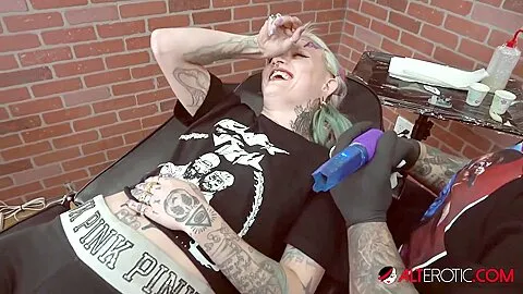 Gets Some New Ink Then Gets Fucked With Sascha Ink And River Dawn Ink