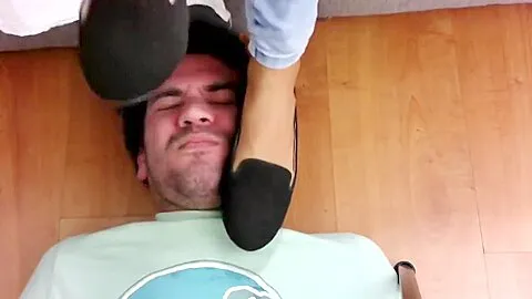 Face trampling , stomping and slapping with flats .