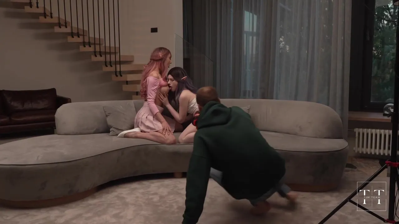 Fucked And Cummed Inside Two Lesbians At A Photo Shoot