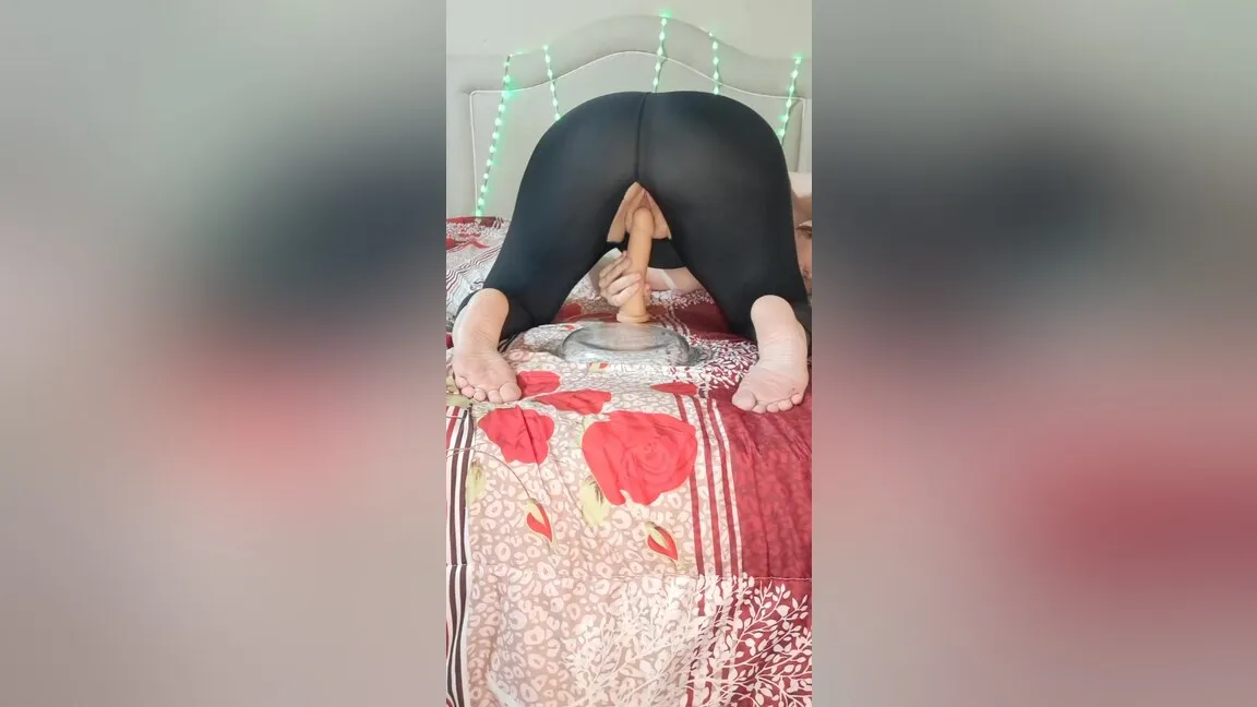 Sexy Girl Riding Big Dildo With Ripped Pants