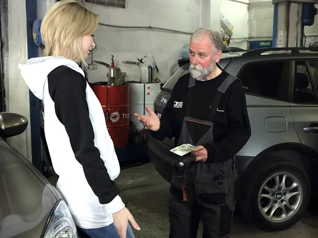 Frances prefers parking lot to hotel room when fucking old goes young guy