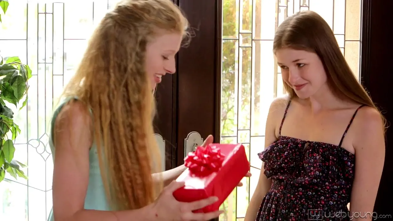 Hot blonde teen 18+ masturbates very sexy with a fuck dildo