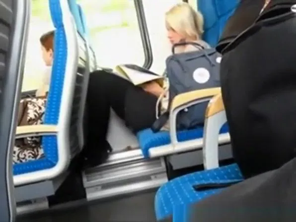 Dude wanking and flashing his cock in train