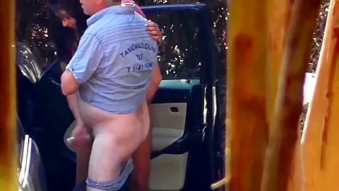 Four men fuck sexy Latina prostitute in forest