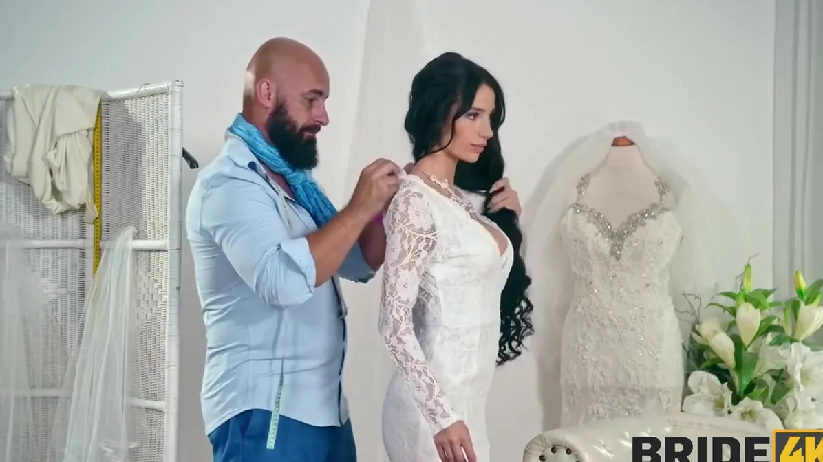 Passionate Bride In Stockings Cheated On Her Groom Before The Wedding