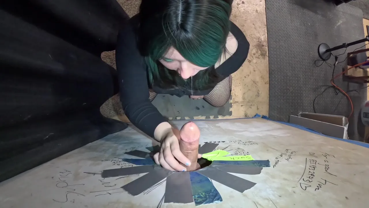 Cheating Teen 18+ Wife Visits Glory Hole Stranger Fills Her Mouth With Cum