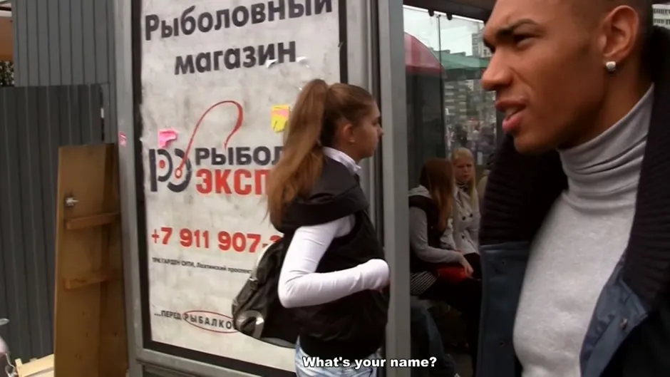 Blonde gets naked and has sex in public