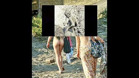 Naked babes on beach