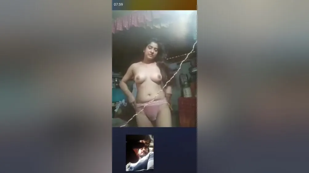 Today Exclusive -cute Desi Chick Showing Her Boobs And Pussy On Vc 6