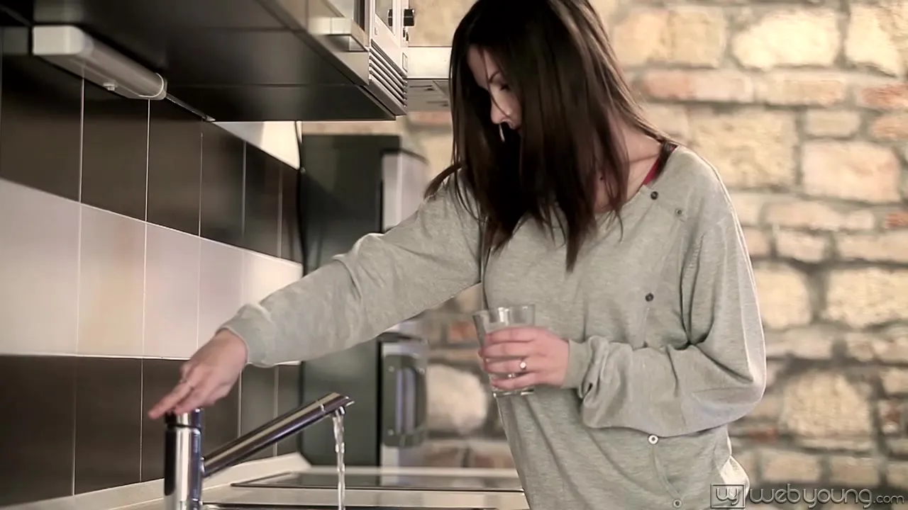 Cute teen 18+ gets very horny and masturbates until climax